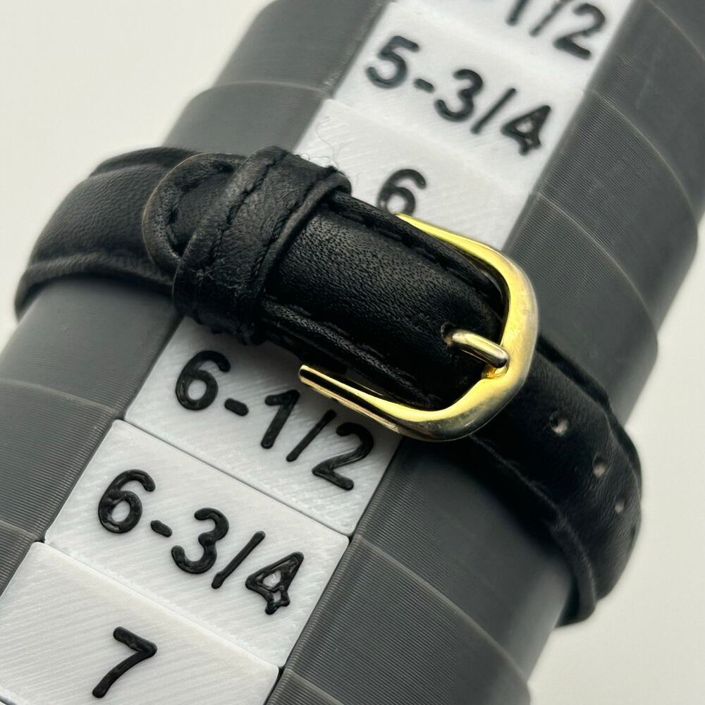 Vintage Gold-tone Embassy Black Dial Women’s Quartz Watch Working image 6